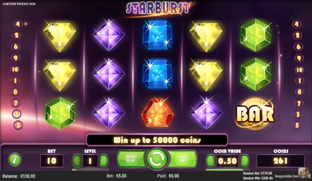 Обзор онлайн слота Starburst